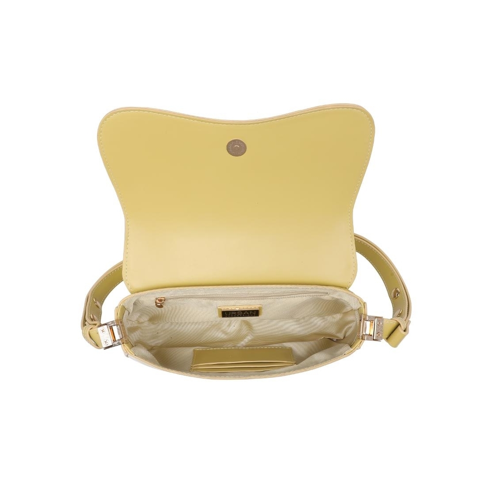 Minimalist Chic Curves Women’s Mustard Leather Sculpted Max Shoulder Bag - Picture 11 of 12